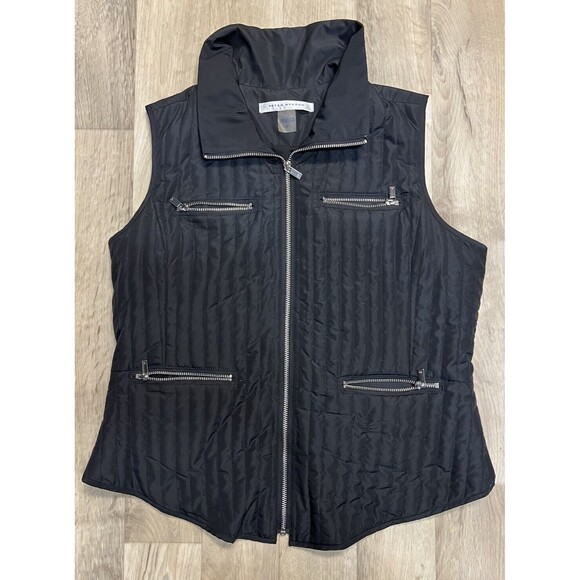 Peter Nygard Jackets & Blazers - Peter Nygard Full Zip Vest Womens Black Medium